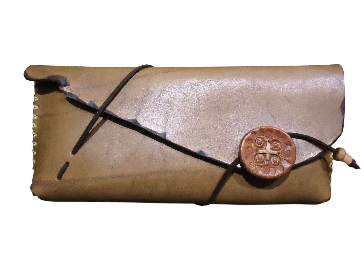 <p>'Holy' Rustic Leather Pencil Case</p>