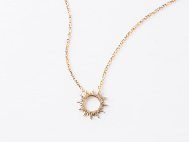 Mallory Gold Sun Necklace 226-071