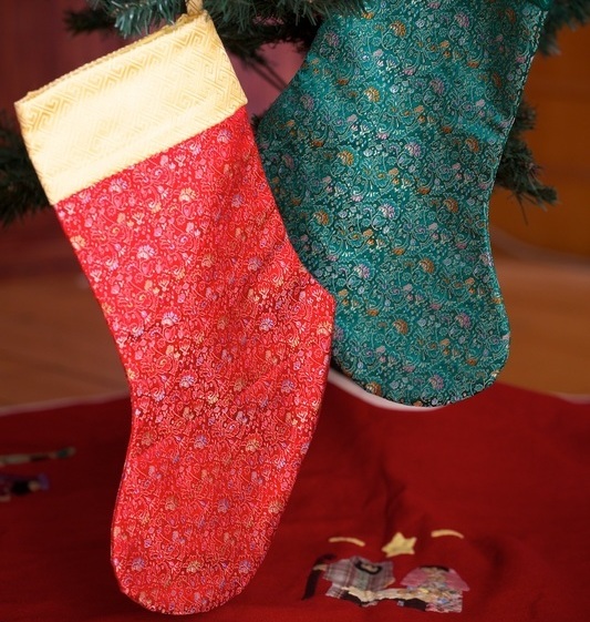 <p>Silk Christmas Stockings&nbsp;</p>